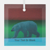 極光ポーラベア ガラスオーナメント (正面)