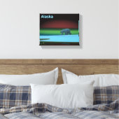 極光ポーラベア キャンバスプリント (インサイチュ (寝室))