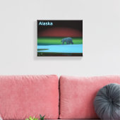 極光ポーラベア キャンバスプリント (インサイチュ (リビング))