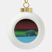 極光ポーラベア セラミックボールオーナメント (正面)