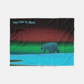 極光ポーラベア フリースブランケット (正面(横))