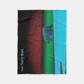 極光ポーラベア フリースブランケット (正面)