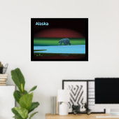 極光ポーラベア ポスター (ホームオフィス)