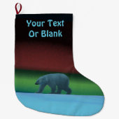 極光ポーラベア ラージクリスマスストッキング (正面)