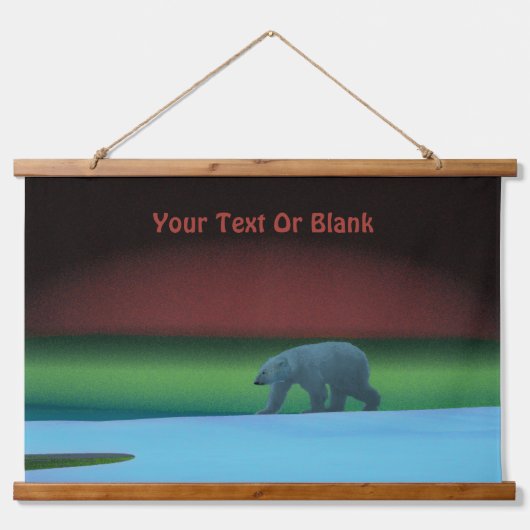 極光ポーラベア 吊り下げ型タペストリー (正面)