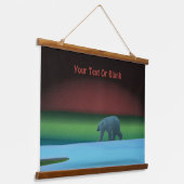 極光ポーラベア 吊り下げ型タペストリー (傾斜あり)