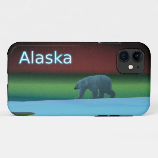 極光ポーラベア Case-Mate iPhoneケース (裏面(横))