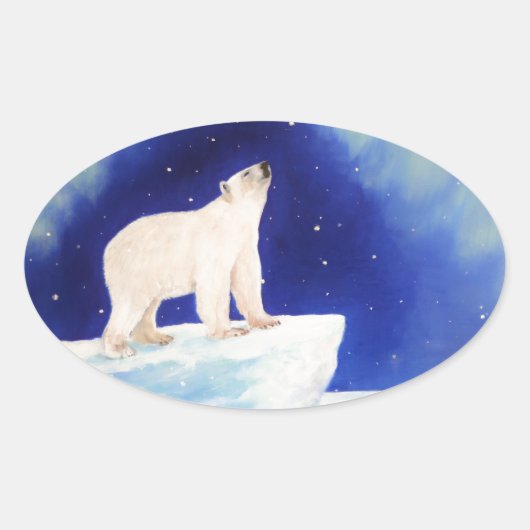 極光 楕円形シール (正面)