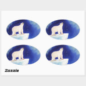 極光 楕円形シール (シート)