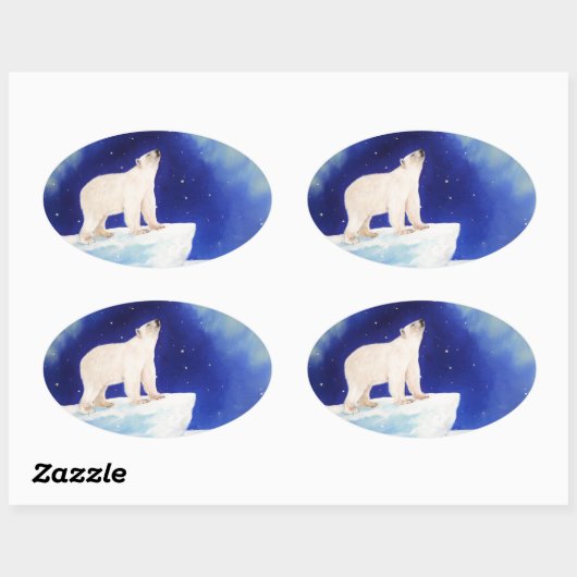 極光 楕円形シール (シート)