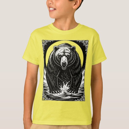 極北の熊の霊 トルンガルスク Tシャツ (正面)
