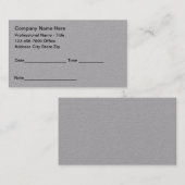 極厚品質のオフィスアポイントメントカード 予約カード (正面/裏面)