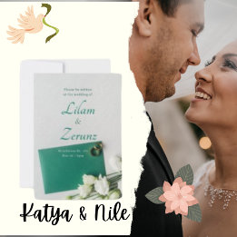 極厚紙 銀色 結婚式招待状 招待状