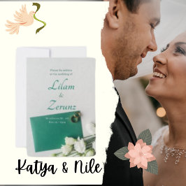 極厚紙 銀色 結婚式招待状 招待状