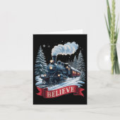 極地のクリスマス表現北極のクリスマスに乗って カード (正面)