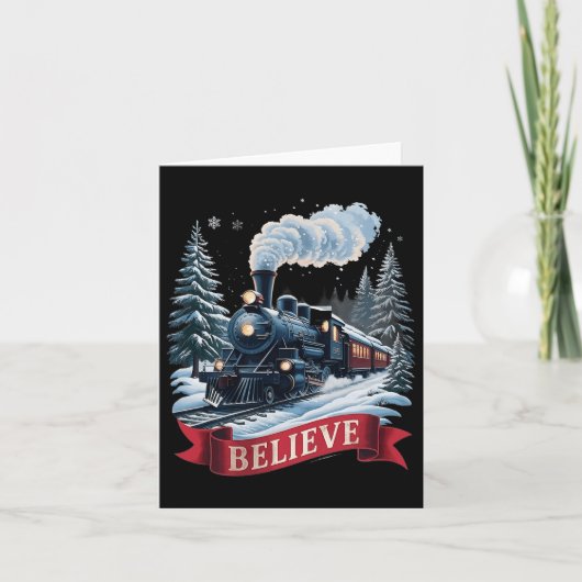 極地のクリスマス表現北極のクリスマスに乗って カード (正面)