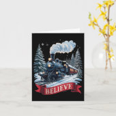 極地のクリスマス表現北極のクリスマスに乗って カード (黄色い花)