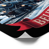 極地のクリスマス表現北極のクリスマスに乗って ポスター (角)