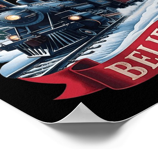 極地のクリスマス表現北極のクリスマスに乗って ポスター (角)