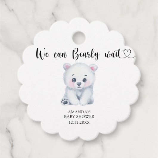 極地のベビーベア – 私たちは心から待つことができる フェイバータグ (正面)