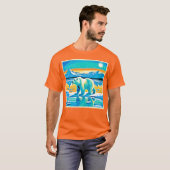 極地のマジェスティ: 北極の風景 Tシャツ (正面フル)