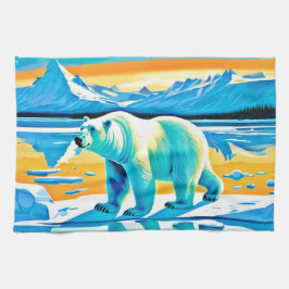 極地の威厳：北極地方 キッチンタオル