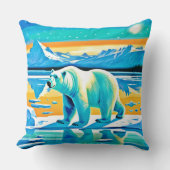 極地の威厳：北極地方 クッション (正面)