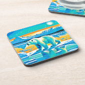 極地の威厳：北極地方 コースター (左側)