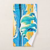 極地の威厳：北極地方 バスタオルセット (ハンドタオル)