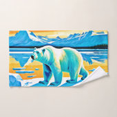 極地の威厳：北極地方 バスタオルセット (ハンドタオル)