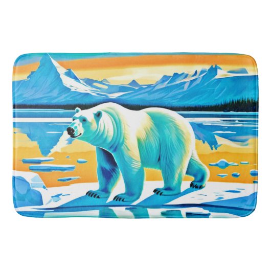 極地の威厳:北極地方 バスマット (正面)