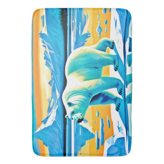 極地の威厳：北極地方 バスマット (正面縦)