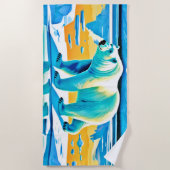 極地の威厳：北極地方 ビーチタオル (正面)