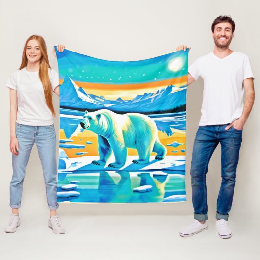 極地の威厳：北極地方 フリースブランケット (インサイチュ)