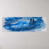 極地の山と木の風景 ポスター (正面)