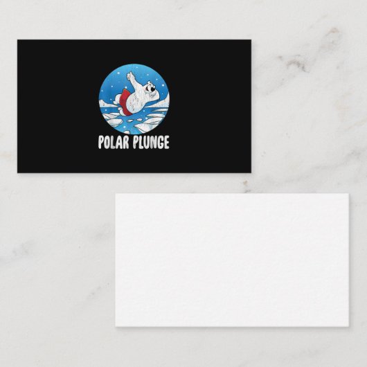 極地プランジアイスジャンプ極熊ウィンタースイム 名刺 (正面/裏面)