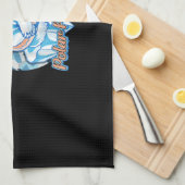 極地プランジ氷跳び極おもしろい熊ウィンタースイム キッチンタオル (四つ折り)