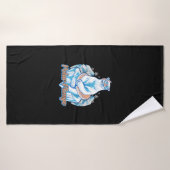 極地プランジ氷跳び極おもしろい熊ウィンタースイム バスタオル (バスタオル)