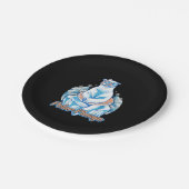 極地プランジ氷跳び極おもしろい熊ウィンタースイム ペーパープレート (アングル)