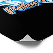 極地プランジ氷跳び極おもしろい熊ウィンタースイム ポスター (角)