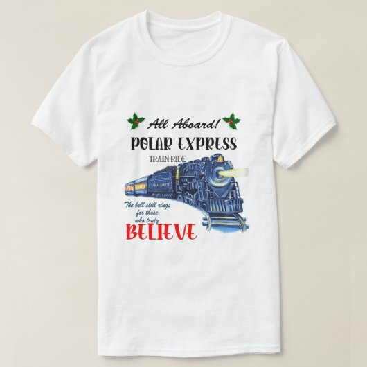 極地列車に乗っ表現てすべてのキ信じリスト Tシャツ (デザイン正面)