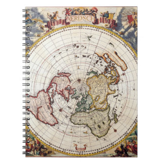 極地投影世界地図ノート ノートブック