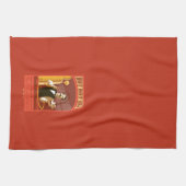 極地表現 |ホットチョコレートヴィンテージアート キッチンタオル (横)