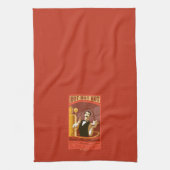 極地表現 |ホットチョコレートヴィンテージアート キッチンタオル (縦)