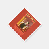 極地表現 |ホットチョコレートヴィンテージアート スタンダードカクテルナプキン (角)