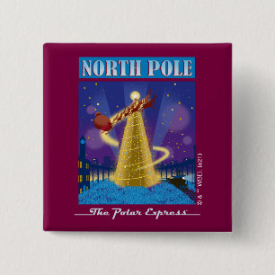 極地表現 North Pole Vintage Travel Art 缶バッジ