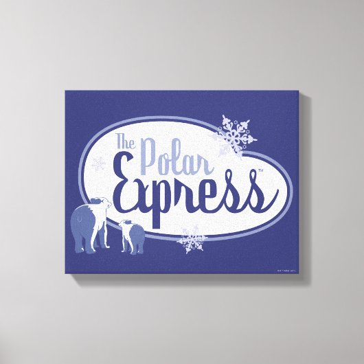 極地表現 | Polar Bearsレトロ図 キャンバスプリント (正面)