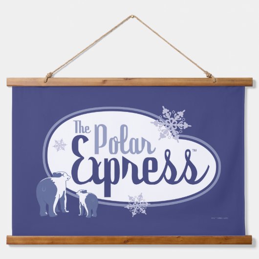 極地表現 | Polar Bearsレトロ図 吊り下げ型タペストリー (正面)