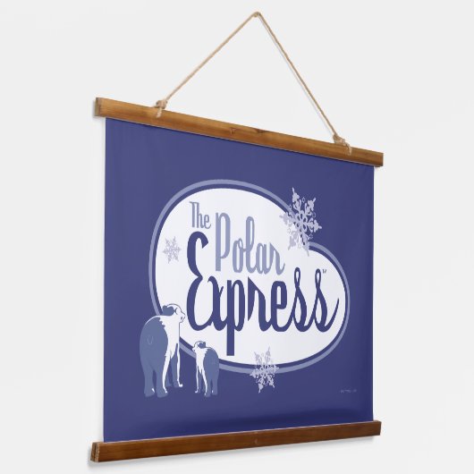 極地表現 | Polar Bearsレトロ図 吊り下げ型タペストリー (傾斜あり)