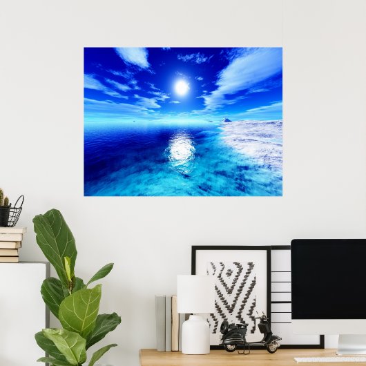 極夕日 ポスター (ホームオフィス)